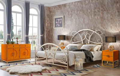 Тумба прикроватная ESF FL-7814 оранжевая. Фото