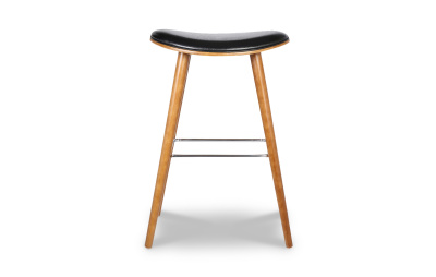 Стул полубарный JY1730-65 черный/орех. Фото