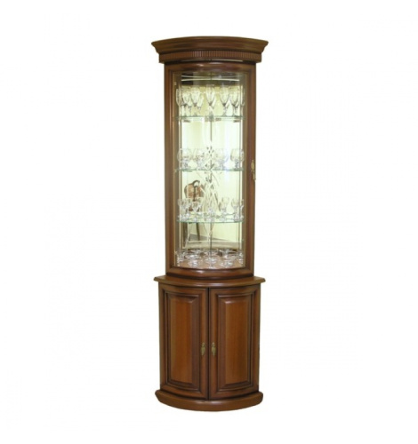 Шкаф для посуды Милан 4 + витрина Милан 6. Фото №1