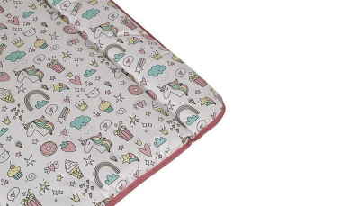 Матрас пеленальный Polini kids Единорог Сладости, розовый. Фото №4