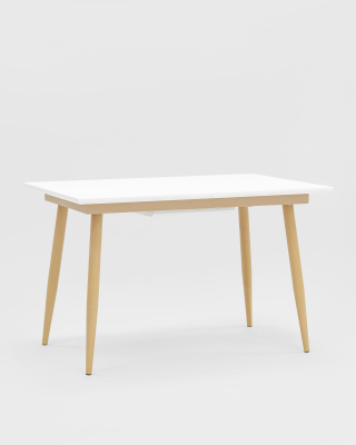 Стол обеденный Стокгольм раскладной 120-160*80 белый. Фото