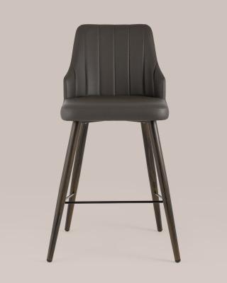 Стул полубарный Коналл экокожа таупе. Фото