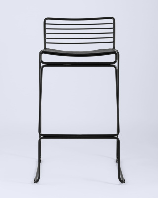 Стул полубарный Danny черный с черной подушкой фото Стул полубарный Danny черный с черной подушкой. Фото №5