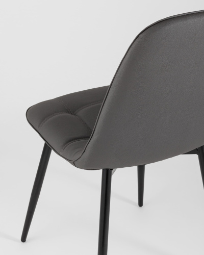 Стул Тейлор экокожа тёмно-серый. Фото №8