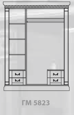 Шкаф для одежды Ривьера ГМ 5823 фото Шкаф для одежды Ривьера ГМ 5823. Фото №2