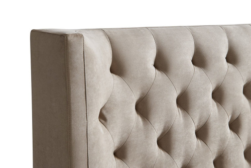 Кровать 1726 BEIGE бежевая с ящиком для белья. Фото №15