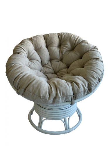 Кресло Папасан вращающийся 23/01В , цвет: белый фото Кресло Папасан вращающийся 23/01В , цвет: белый. Фото №1