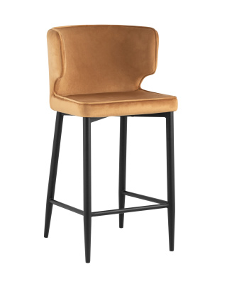 Стул полубарный Матео велюр терракотовый фото Стул полубарный Матео велюр терракотовый. Фото №2