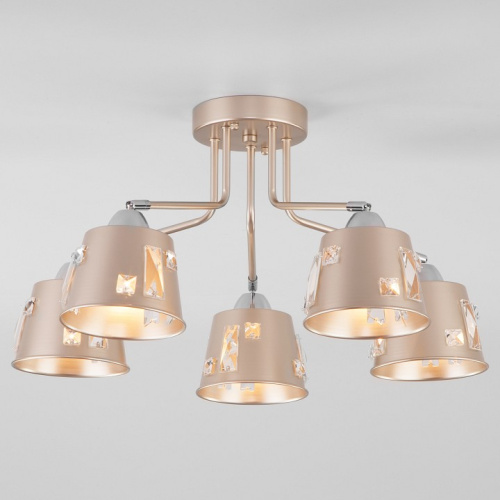 Потолочная люстра Eurosvet Benna 70105/5 шампань. Фото №1