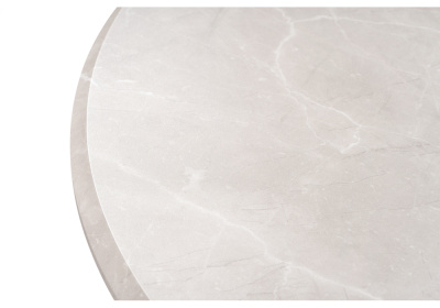 Стол деревянный Абилин 90 мрамор светло-серый / белый матовый. Фото №5