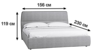 Кровать с ортопедическим основанием и ящиком Сканди 1.4 Сапфир. Фото