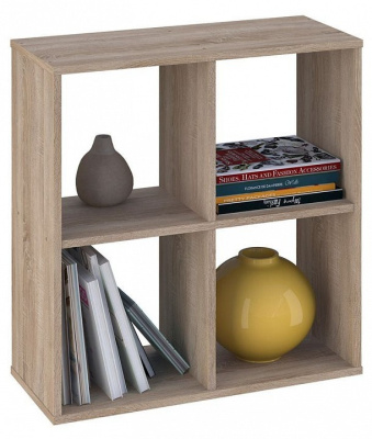 Стеллаж Polini Home Smart, древесина коричневая светлая дуб. Фото №4