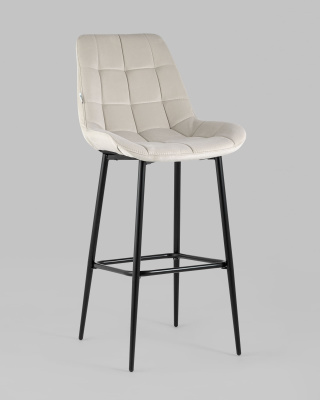 Стул барный Флекс велюр бежевый фото Стул барный Флекс велюр бежевый. Фото №3