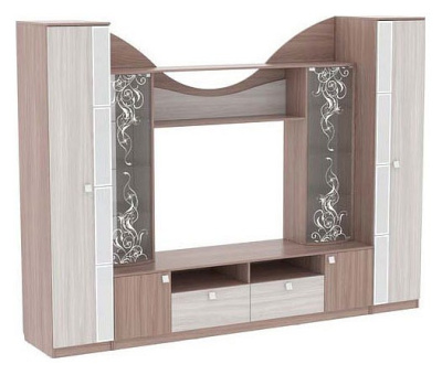 Гармония Шкаф 1-створчатый ясень шимо темный/ясень шимоСветлый. Фото №2