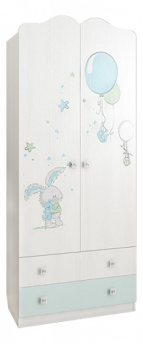 Бонни Шкаф комбинированный (с ящ. 2-створчатый) белый рамух/Кэнди фото Бонни Шкаф комбинированный (с ящ. 2-створчатый) белый рамух/Кэнди. Фото №1