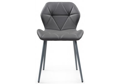 Стул Вальд экокожа серый / серый глянец. Фото №2