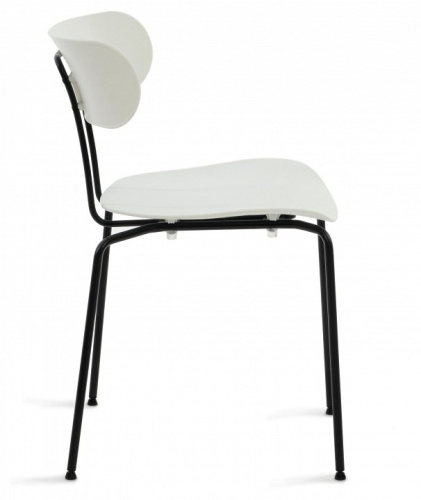 Стул VAN HALLEN (mod. 1534-45) пластик/металл, 45х52х77 см, высота до сиденья 46,5 см, белый/черный (поставляется по 4 шт). Фото №2