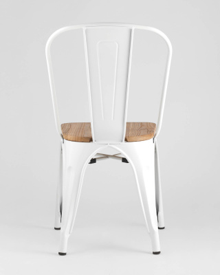 Стул TOLIX WOOD белый глянцевый фото Стул TOLIX WOOD белый глянцевый. Фото №5