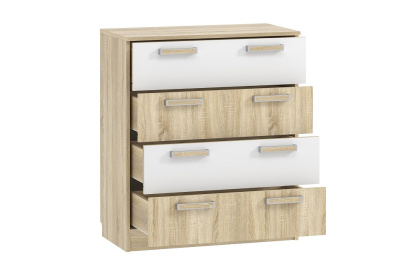 Фанк НМ 013.71-01 М Комод Белый, Дуб Сонома фото Фанк НМ 013.71-01 М Комод Белый, Дуб Сонома. Фото №2